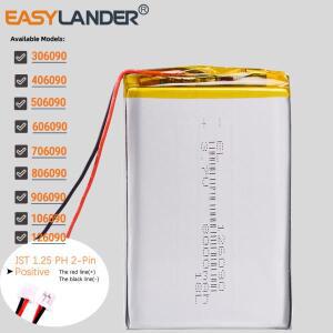 JST1.25mm 2핀 3.7V 306090 3000mAh 리튬 이온 폴리머 배터리