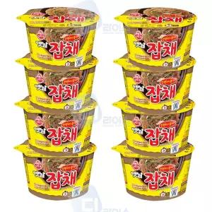 오뚜기 옛날잡채 용기 8개 건면 당면 잡채컵라면