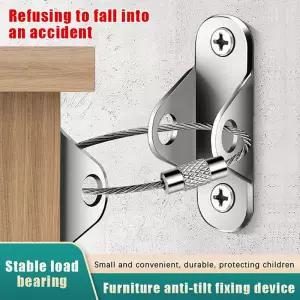 1세트 가구 앵커 넘어짐 방지 지진 책장 고정용 벽에