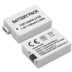 캐논 Rebel 디지털 카메라용 LP-E8 LP E8 배터리, T3i T2i T4i T5i 600D 550D 650D 700D 키스 X5 X4 X6