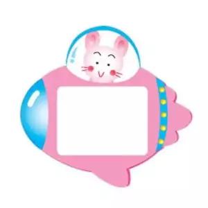 [JED] 어린이집 NO.004 초등학교 명찰 이름표 우주선 입학 분홍 유치원 10개입