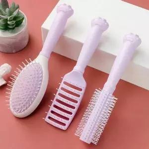 두피 케어 마사지 빗 헤어 볼륨 업 롤러 패들