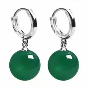 마노 원석 EA 귀고리 귀걸이 똑딱이 천연 S925 비취 pIG8+1Gzn