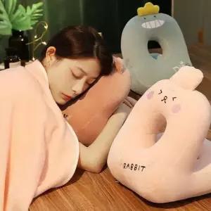 폭신폭신 귀여운 동물 캐릭터 낮잠쿠션 등쿠션 팔쿠션 낮잠베게 팔베게 회사원 직장인 학생