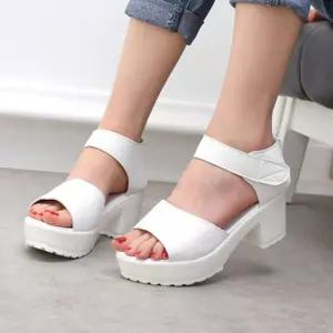 통굽 키높이 백스트랩 신발 데일리 푹신한 샌들힐 vHM2+7fxC