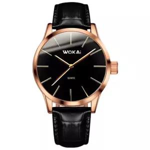 오카이 가죽 수능 학생 시험 아날로그 패션 초 바늘 손목 시계