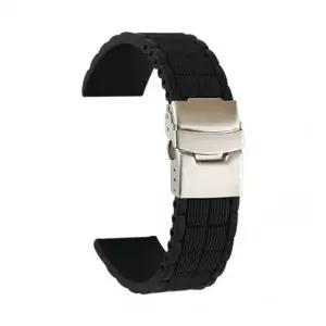 실리콘 블랙 B형 시계밴드 우레탄 디버클 우레탄밴드 시계밴드 실리콘밴드 블랙시계줄