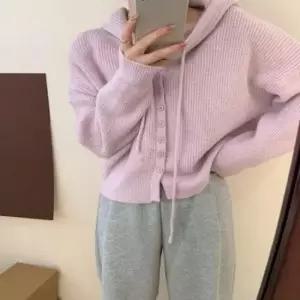 [옷은날개] 여성 보들보들 숏가디건 후드가디건 크롭후드 카디건