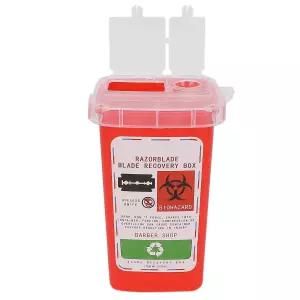 가정용 및 전문 살롱용 뚜껑 디자인의 샤프 컨테이너 폐기 블레이드 빨간색