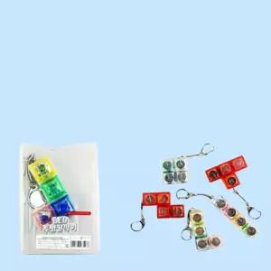 12개입 LED4구 투명 딸깍이 랜덤 발송 키링 미니 LED 장식 가방 열쇠고리 액세서리 야광 라이트