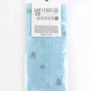 [SBD] 목욕 거품 블루 샤워 타올 모양 바스타올 별
