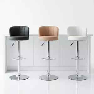 [피피포피]누빔 홈바의자 바체어 아일랜드식탁의자 높이조절 회전