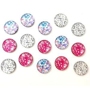 에이든욜로 15팩 강력 냉장고 자석, 디스코볼 자석 장식용, & 화이트보드용 1.15인치