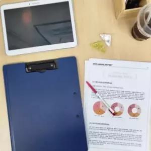 [문구/오피스] 접이식 클립보드 서류정리 패드 A4 네이비 서류철 정리용품