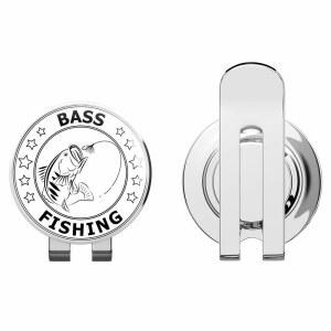 마그네틱 볼 마커가 있는 888 그래픽 베이스 낚시 스탬프 골프 모자 클립