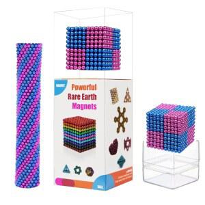 볼 [1001개!] 슈콜 퍼티, 피젯 장난감 스트레스 해소제 퍼티를 사용한 비즈 슬라임 (투톤)