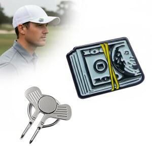 마그네틱 모자 클립이 있는 리콤부 골프 볼 마커, 남성과 여성을 위한 재미있는 머니 디자인 생일 선물 액세서리, 아버지의 날, 선수, 골퍼