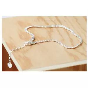 SH198더블볼 92.5 컷팅 모줄 은 실버 체인 데일리 여름 심플 우정 팔찌