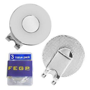 3팩 또는 6팩 - 골프 모자 클립 마그네틱 골프공 마커 홀더 캡 팬츠 장갑 가방 바이저 벨트 금속 마커용 니켈 도금 합금 클립(볼 미포함)