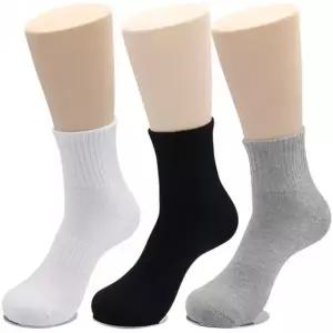 남성 여성 공용 무지 중목 파일 스포츠 양말 5켤레