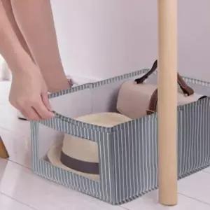 [JED] 오픈형 패브릭 옷 정리박스 정리함 언더베드 수납용 보관함