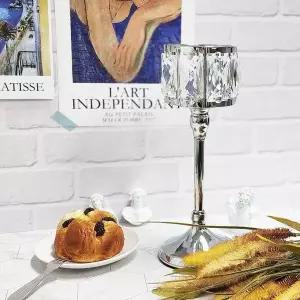 [셀러에이드]실버 크리스탈 촛대 ZF M