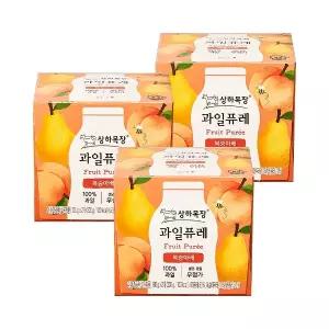상하목장 과일퓨레 복숭아배 200g 3개(100g X 6입)