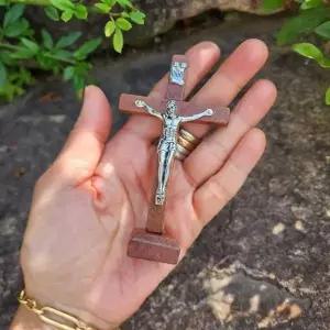 예수님 십자가 원목 미니어처 납골당 장식 소품샵 기도 성당 교회