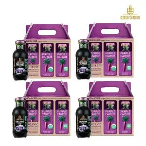 조지아스내추럴 유기농 자색 당근 착즙 주스 200ml 24병