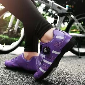 [맥다이나믹스] 충격흡수 미끄럼방지 라이딩전용 클릿없는 평페달 자전거신발/PURPLE