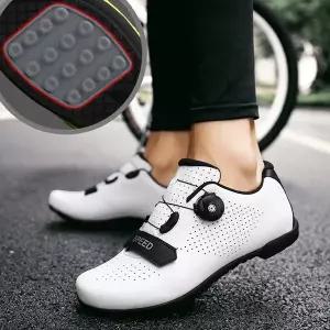 [맥다이나믹스] 충격흡수 미끄럼방지 라이딩전용 평페달 자전거신발/화이트