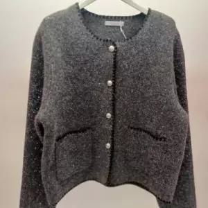 라티움 Latium HC06 메탈배색 이중컬러 트위드형 라운드 기모 쟈켓 T2611jk01DG