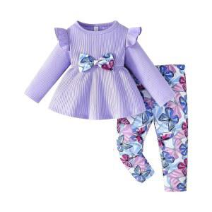 JECSON 옷: 탑 귀여운 바지 아웃도 면 홈 소프트 의상 & 프린트 가을 세트 A라인