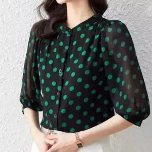 [SBD] 블라우스 정장 치마 땡땡이