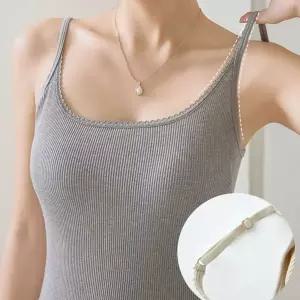 윙크핑크/면 캡내장 크롭 백리스 브라탑 끈나시/민소매/런닝