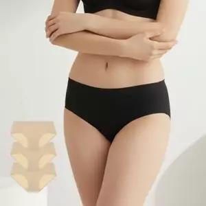 JPTA033 편안한 심리스 퓨징 누디라인 삼각 팬티 3P