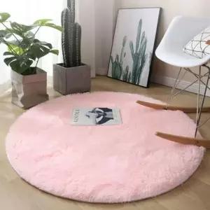 [콩심팥심]거실 극세사 부드러운 면 카페트 러그 매트 카펫 원형