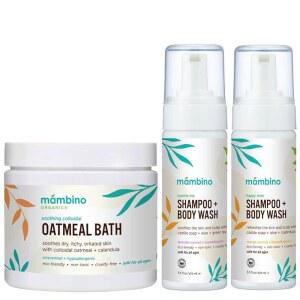 맘비노 오가닉스 바디 목욕 및 목욕 & 샴푸 오트밀 포함된 케어 세트, 소크가 콜로이드