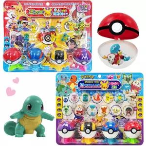 포켓몬 피규어세트 피카츄 뮤츠 파이리 꼬부기 이브이 몬스터볼 대형피규어