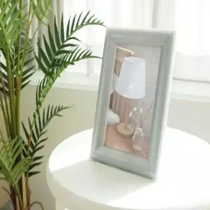 [콩심팥심]스탠드 스냅액자 4R 은색 4344 앤틱액자 테이블액자