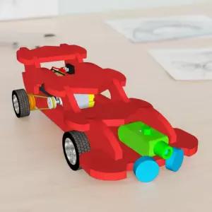 스톰 창작용 고무동력 전달 자동차 만들기 전기에너지 원리 장력 전환 (레이저형1인용)