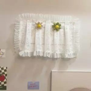 레이스 찍찍이 두꺼비집 가림막 장식 가리개 커튼 45x35cm 셀프인테리어 미니커튼 가리개커튼