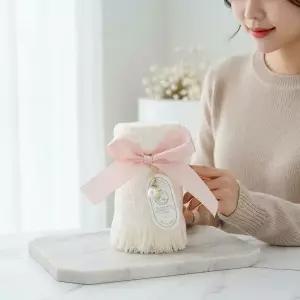 고급 호텔식 자수 답례 타월 돌잔치 개업 기념품 리본 핸드타올