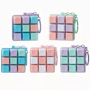 무지개 파스텔 클릭커 딸깍이 키링 청축 9구 5개세트