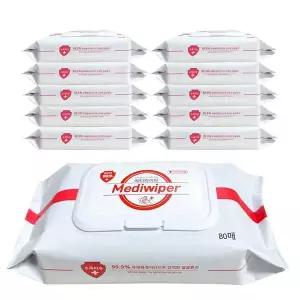 메디와이퍼 FLN293C1 손소독 물티슈 80매 10개입