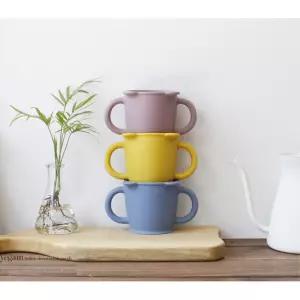 유아 어린이 안전한 양손잡이 실리콘 물컵 베이비 유치원 키즈 아기용품 음료