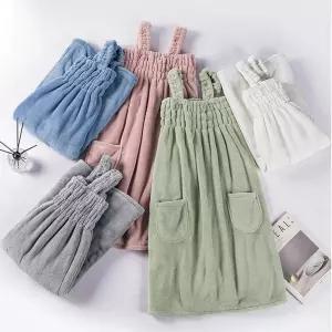 샤워가운 흡수 밴딩 원피스형 극세사 타올 목욕 물기 Lhr3+2bbi