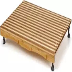 다리 조절이 가능한 대나무 스토브탑 커버 및 조리대 도마 전기 버너용 다용도 RV 캠핑카용 작업 공간 블록