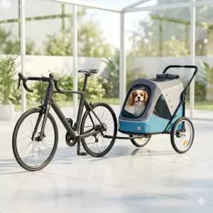 애완 트레일러 중대형견용 반려견 이동식 자전거형 반려동물 외출용 펫카트