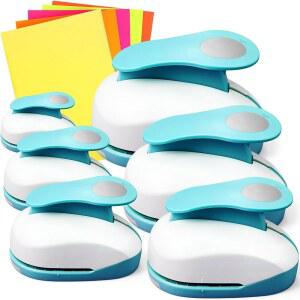 청구 6개 서클 펀치 세트 3인치 /2인치 /1.5인치 /1인치 /0.6인치 /0.3인치 스크랩북 홀 제작, 사무용품 DIY 앨범 사진 10장 포함